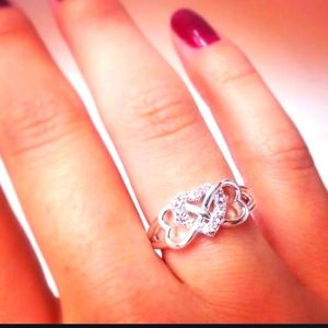 Triple Heart Infinity Promise Ring
